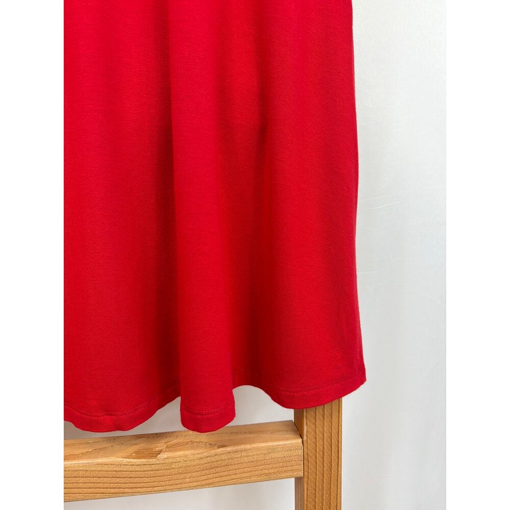 Comfy USA Red Sleeveless Scoop Neck Maxi Dress or Long Tank Large - Picture 4 of 7
